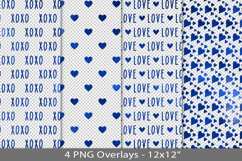 Blue foil seamless pattern overlay, PNG Product Image 1