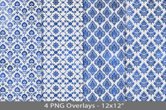 Blue foil seamless pattern overlay, PNG Product Image 1
