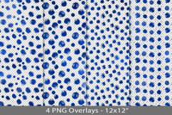 Blue foil seamless pattern overlay, PNG Product Image 1