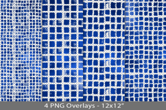 Blue foil seamless pattern overlay, PNG Product Image 1