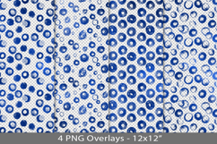 Blue foil seamless pattern overlay, PNG Product Image 1