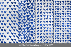 Blue foil seamless pattern overlay, PNG Product Image 1