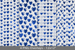 Blue foil seamless pattern overlay, PNG Product Image 1
