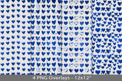 Blue foil seamless pattern overlay, PNG Product Image 1