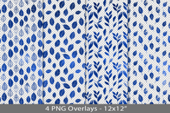 Blue foil seamless pattern overlay, PNG Product Image 1