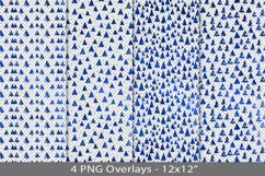 Blue foil seamless pattern overlay, PNG Product Image 1