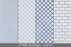 Blue foil seamless pattern overlay, PNG Product Image 1