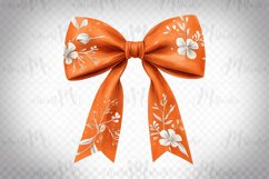 Large orange bow, Clipart PNG, Sublimation Design. Product Image 1