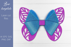 Butterfly hair bow svg, Birthday accessories Laser cut Product Image 1