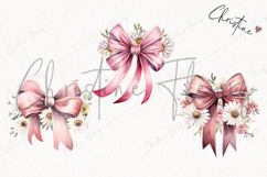 Pink Flower Bows | Spring PNG Product Image 3