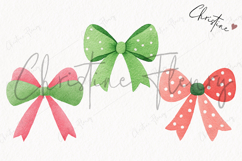 Cute Christmas Bow Clipart | Christmas PNG Product Image 3
