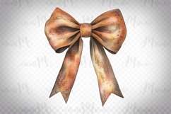 Brown coquette bow, Clipart PNG, Sublimation Design. Product Image 1