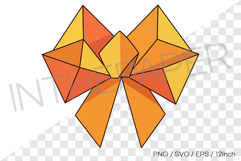 Geometric shape bow PNG Clipart ribbon illustration EPS SVG Product Image 1