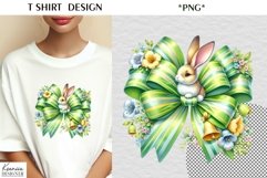 Silk Easter Bow|Fluffy Easter Bunny Ears T Shirt Design Product Image 1