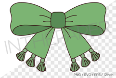 Tassel decor bow PNG Clipart ribbon illustration EPS SVG Product Image 1