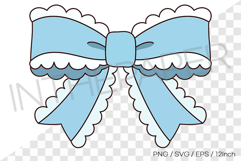 Lace trim bow PNG Clipart ribbon illustration EPS SVG Product Image 1