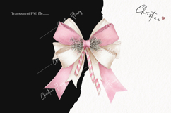 Coquette Christmas Bow Clipart | Pink Christmas PNG Product Image 2