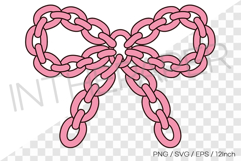 Chain link bow PNG Clipart ribbon illustration EPS SVG Product Image 1