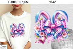 Silk Easter Bow|Fluffy Easter Bunny Ears T Shirt Design Product Image 1