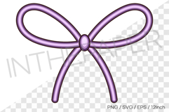 Thin line bow PNG Clipart ribbon illustration EPS SVG Product Image 1