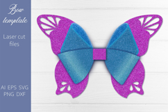 Butterfly hair bow svg, Laser cut accessories Product Image 1