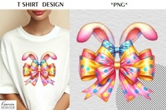 Silk Easter Bow|Fluffy Easter Bunny Ears T Shirt Design Product Image 1