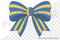 Stripe yellow bow PNG Clipart ribbon illustration EPS SVG Product Image 1