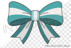 Two tone bow PNG Clipart ribbon illustration EPS SVG Product Image 1