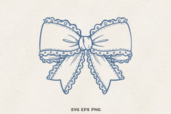Bow Clipart SVG PNG EPS | Coquette Ribbon Illustration Product Image 1