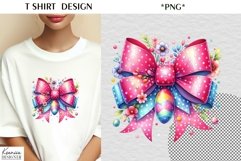 Silk Easter Bow|Cute Easter T Shirt Sublimation Product Image 1