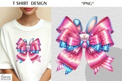 Silk Easter Bow|Fluffy Easter Bunny Ears T Shirt Design Product Image 1
