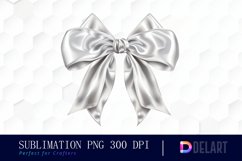 Bow and Silver Bow Watercolor Clipart Product Image 1
