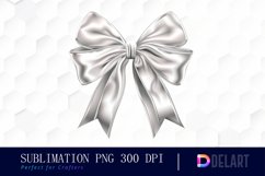 Bow and Silver Bow Watercolor Clipart Product Image 1
