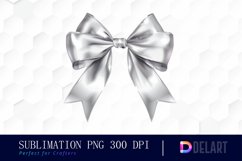Bow and Silver Bow Watercolor Clipart Product Image 1