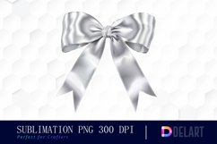 Bow and Silver Bow Watercolor Clipart Product Image 1