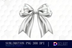 Bow and Silver Bow Watercolor Clipart Product Image 1