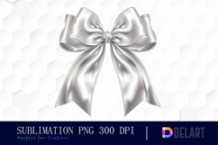 Bow and Silver Bow Watercolor Clipart Product Image 1