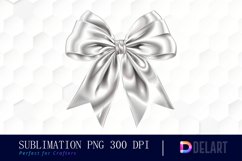 Bow and Silver Bow Watercolor Clipart Product Image 1