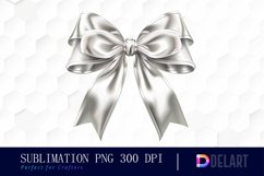 Bow and Silver Bow Watercolor Clipart Product Image 1