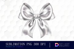 Bow and Silver Bow Watercolor Clipart Product Image 1