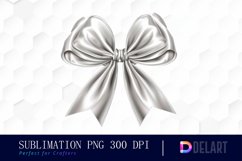 Bow and Silver Bow Watercolor Clipart Product Image 1