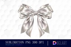Bow and Silver Bow Watercolor Clipart Product Image 1