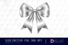 Bow and Silver Bow Watercolor Clipart Product Image 1