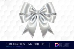 Bow and Silver Bow Watercolor Clipart Product Image 1