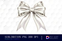Bow and Silver Bow Watercolor Clipart Product Image 1