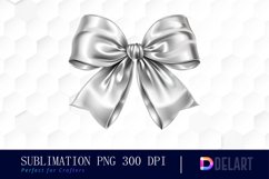 Bow and Silver Bow Watercolor Clipart Product Image 1