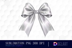 Bow and Silver Bow Watercolor Clipart Product Image 1