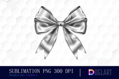 Bow and Silver Bow Watercolor Clipart Product Image 1