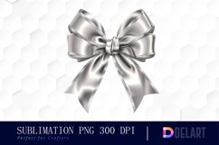 Bow and Silver Bow Watercolor Clipart Product Image 1