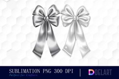 Bow and Silver Bow Sublimation PNG Clipart Product Image 1
